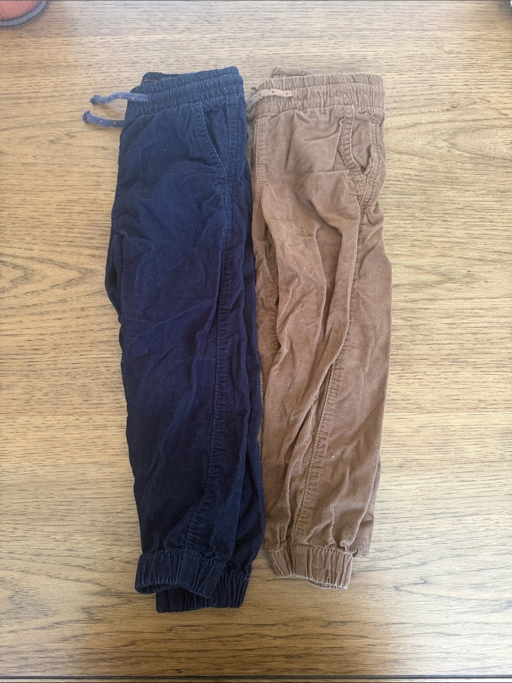 Bundle of 2 H&M Navy and Brown Corduroy Boys Joggers